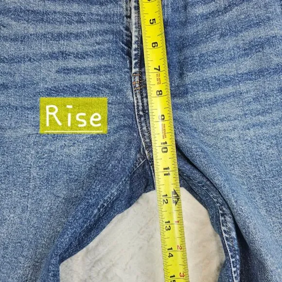 SO High Rise Slim Straight Jeans Medium Wash Women's Size 5 - Picture 13 of 16